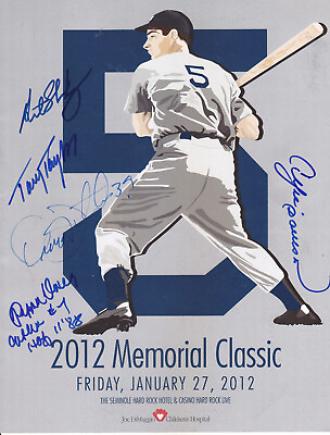 #ad Joe DiMaggio Legends Game Autographed Program January 27 2012 Signed Dawson HOF $29.99
