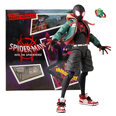 #ad Spider Man Across The Spider Verse Miles Morales Action Figure In Box Free Ship $4.74