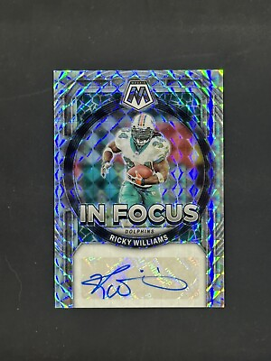 #ad 2023 Mosaic Ricky Williams In Focus Mosaic Prizm Auto Autograph #IF RW Dolphins $34.99