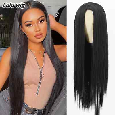 #ad Straight Hair Synthetic Wig Women’s Natural Hair Wig Middle Part Synthetic Wigs $31.63