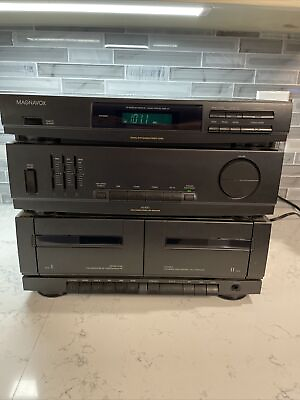 #ad MAGNAVOX Digital Stereo Tuner and Amplifier 2 Cassette Decks. Tested. No Remote $112.50
