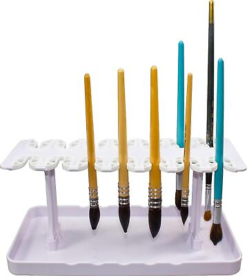 #ad Paint Brush Drying Rack for Artist Plastic Holder Holds 14 Brushes Upright $36.19