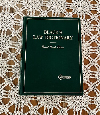 #ad Vintage 1968 Hardcover Black’s Law Dictionary Revised Fourth Edition $125.00