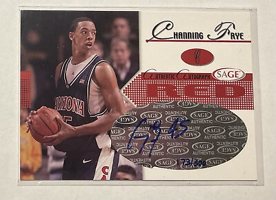 #ad 2005 06 Sage Hit Red #A 7 Rookie Autograph Channing Frye Rc Auto 300 $3.39