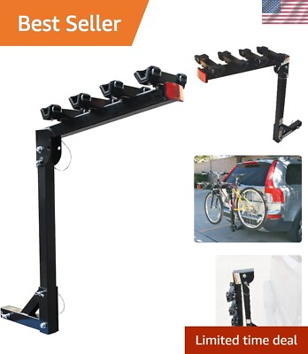 #ad Heavy Duty Hitch Mount 4 Bike Rack for Convenient Bicycle Transportation $98.43