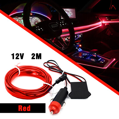 Fashion Red Flexible LED Strip Light Waterproof For Car Truck Boat US 2M 78.74In $8.59