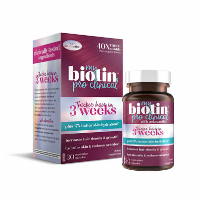 #ad Purity Products My Biotin ProClinical MyBiotin 30 Caps w Astaxanthin L Arginine $36.93