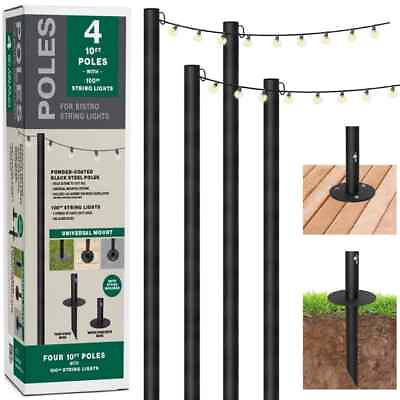 #ad EXCELLO GLOBAL PRODUCTS Outdoor 100 ft. Plug in Globe Bulb String Light $172.95