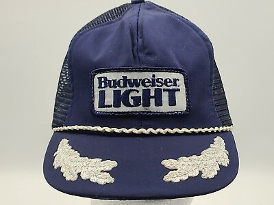 VINTAGE BUDWEISER LIGHT BEER MESH SNAPBACK TRUCKER HAT CAP New Old Stock USA $39.99