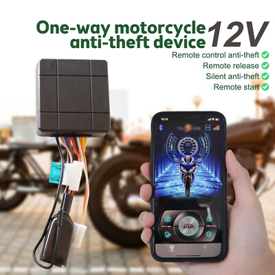 #ad 12V Motorcycle Scooter ATV Security Alarm System Anti theft Remote Control Start $32.59
