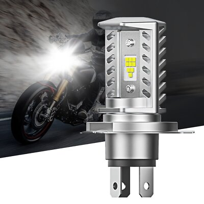 #ad AUXITO H4 9003 HB2 CSP LED Motorcycle Headlight Bulb High Low Beam 6500K White $16.52
