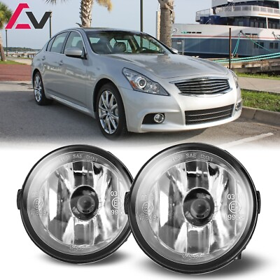 #ad For Infinti G37 2010 2013 Clear Lens Pair Bumper Fog Lights Front Lamps W Bulbs $29.99