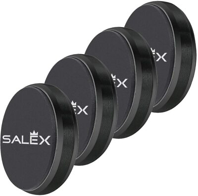 SALEX Magnetic Mounts 4 Pack. Black Flat Cell Phone Holders for Car Dash Wall $16.99