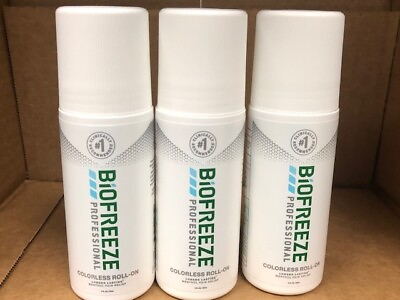 #ad New Biofreeze Professional COLORLESS 3oz Roll On Pack of 3... Exp 4 26 $29.99