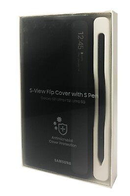 #ad Samsung S View Flip Cover w S Pen for Galaxy S21 Ultra amp; S21 Ultra 5G Black $39.99