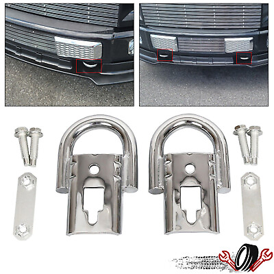 Fit for 2009 2021 Ford F150 F 150 Chrome Tow Hooks w Hardware Pair $29.90