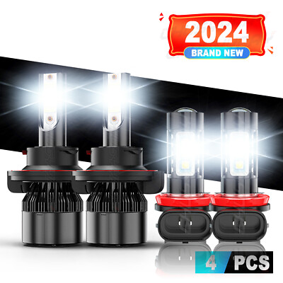 #ad For Chevy Cruze 2011 2015 LED Headlights High Low Beam Fog Light Combo 4x Bulbs $21.84