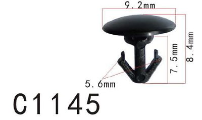 #ad 20Pcs Nylon Fastener Rivet Retainer Clip Hood Insulation 9.2x7.5x5.6mm $9.99
