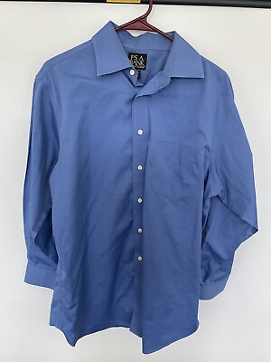 #ad Jos. A. Banks Shirt Traveler’s Collection Blue Dress Shirt Tailored Fit 16 32 $13.78