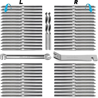 #ad Cable Railing Kit 1 8quot; 60 PCs Stainless Steel Lag Screw Wrench Wood Metal Post $47.99