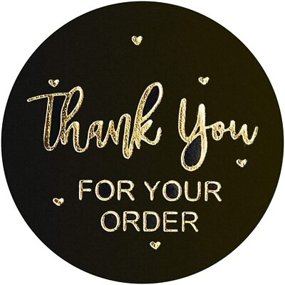 #ad #ad 30 #x27; Thank You For Your Order #x27; Stickers Gold Black Cool Envelope 1 Inch Round $1.93