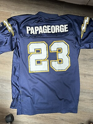 #ad REEBOK Authentic NFL SanDiego Chargers Jersey Men’s Large PAPAGEORGE #23 $22.00
