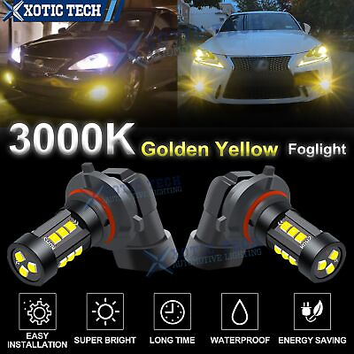 #ad 3000K Golden Yellow 9006 HB4 3030 SMD LED Fog Driving Lights Bulbs Replacement $13.99