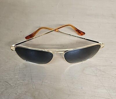 #ad Randolph Intruder 23 Karat Gold Aviator Sunglasses Made In America Grey Designer $169.95