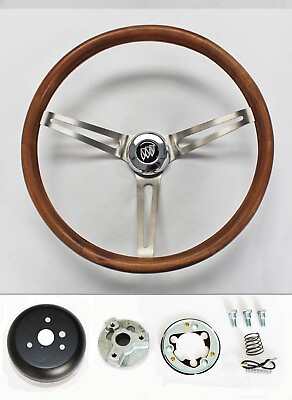 #ad 69 93 Buick Skylark Riviera Gran Sport Regal 15quot; Stained Wood Steering Wheel $208.77