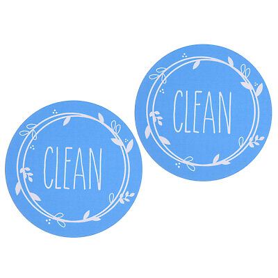 #ad Dishwasher Magnet Clean Dirty Sign 2 Pack Magnetic Indicator Gray Blue $10.70