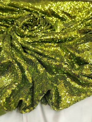#ad Green Sequin Fabric sold by The Yard Sequin Fabric Dress Clothing Sequin Glitz $16.99