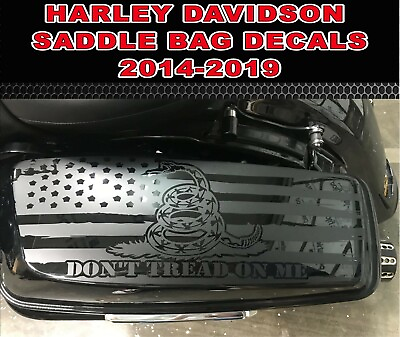 #ad CBCDecals Saddlebag Lid Don#x27;t Tread On Me Flag Decals for 14 22 Harley $24.99