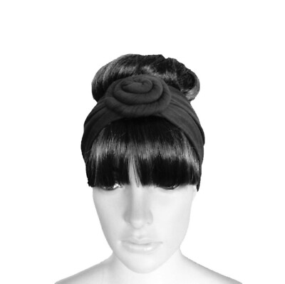 #ad Black Headband. Black Flower Head Wrap. Stretch Hairband. Head Piece. Hair Wrap $8.99