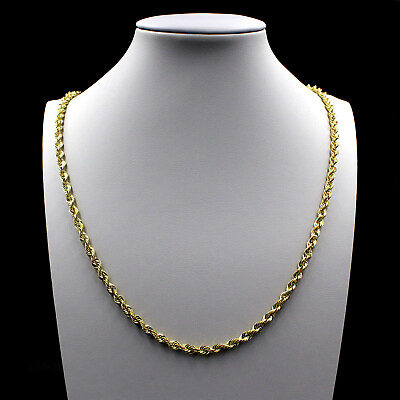 Real 10K Solid Yellow Gold 2.5mm Diamond Cut Rope Chain Pendant Necklace 16quot; 30quot; $119.99