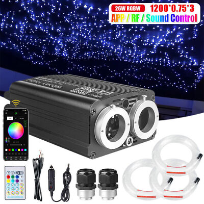 #ad Car Home Ceiling Roof RGBW LED Light Meteor Twinkle Starry Lamp 1200 Fiber Optic $169.99