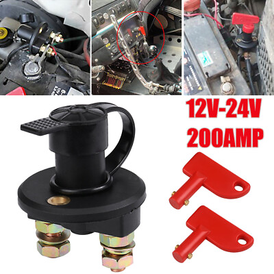 Battery Kill Switch Isolator Disconnect Cut OFF Power for Car Marine Truck 200A $8.90
