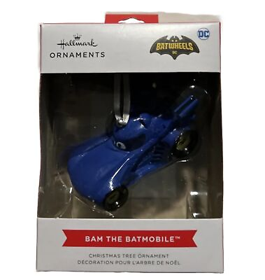 #ad Hallmark Christmas Holiday Ornament Batwheels DC Bam The Batmobile New Decor $8.95