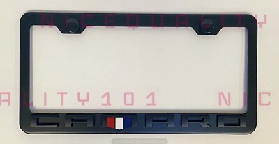 #ad 3D Camaro Stainless Steel Black Finished License Plate Frame $16.95