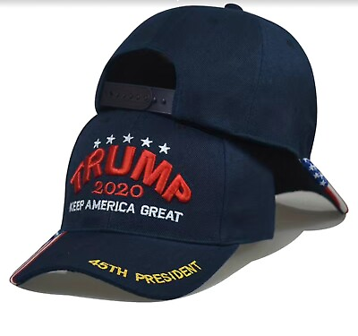 #ad Trump 2020 Keep America Great 45th President SnapBack Hat Cap MAGA Dark Blue $13.98