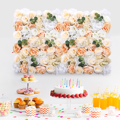 #ad 6* Wedding Artificial Flower Wall Panel Silk Hydrangea Rose Wall Panel Decor $76.00