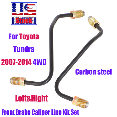 #ad Leftamp;Right Front Brake Caliper Line Kit Set For Toyota Tundra 2007 2014 4WD US $16.14