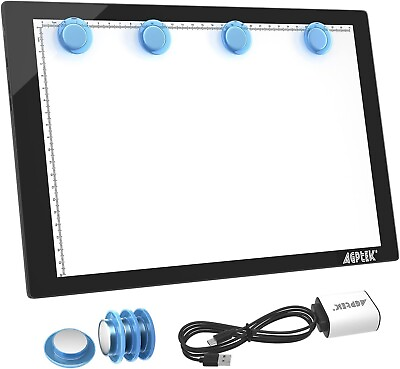 #ad Ultra Thin Magnetic A4 LED Tracing Light Pad USB Powered Physical Buttons L1.38 $19.99