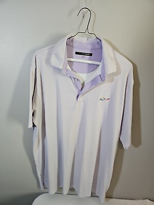 #ad Greg Norman Golf Polo Shirt Men#x27;s Casual Extra Large XL Diamond Print Blue Shark $25.00