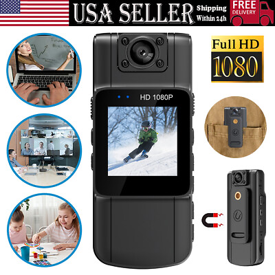 #ad 20 hour 1080P Camcorder Mini Police Body Camera HD 180° Video DVR IR Night Cam $25.99