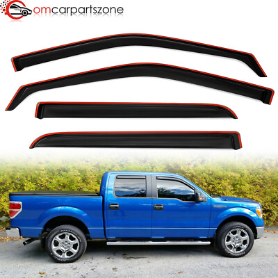 #ad In Channel Window Visors Rain Guards Deflectors For 2015 2022 Ford F150 Crew Cab $35.95