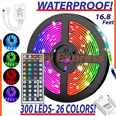 #ad Led Strip Lights 16.4ft RGB Led Room Lights 5050 Led Tape Lights Color Changing $19.99