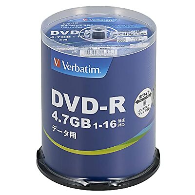 #ad Verbatim Verbatim DVD R 4.7GB 100 sheets white printable 1 16x speed single $41.33