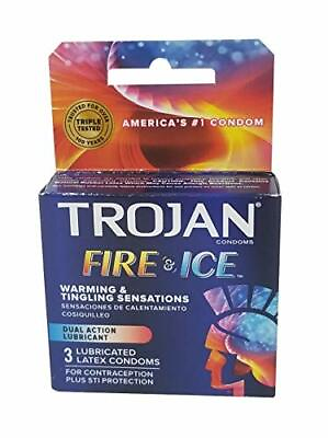 #ad TROJAN Fire amp; Ice Condoms Lubricated Latex 3 Ct $6.89