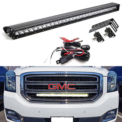 #ad 150W 30quot; Behind Grill LED Light Bar Kit For 15 20 Chevy Suburban Tahoe GMC Yukon $170.99