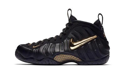 #ad Nike Air Foamposite Pro Black Metallic Gold 2018 Right Size 10 And Left 9.5 $230.00